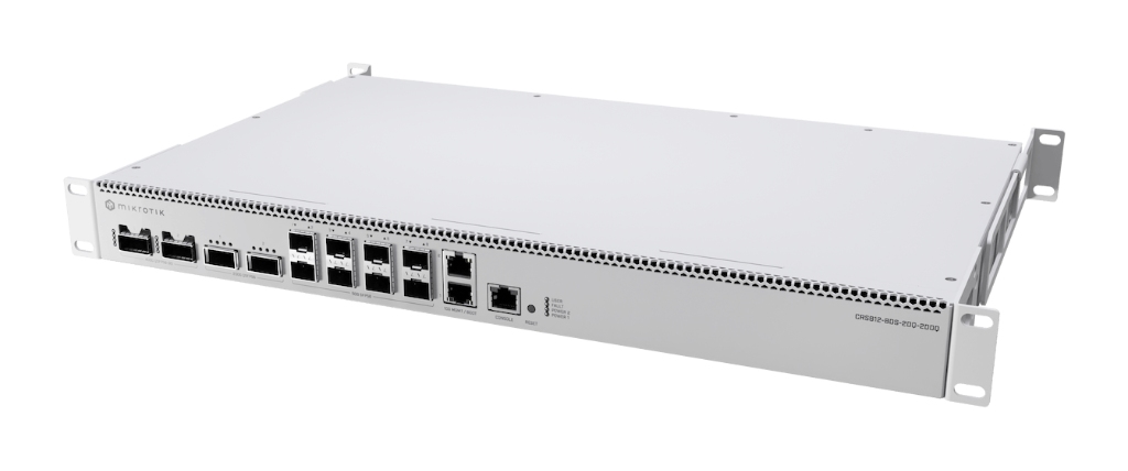 Mikrotik CRS812-8DS-2DQ-2DDQ-RM Mikrotik CRS812-8DS-2DQ-2DDQ-RM | 400G Leaf Spine Switch, 2×400G QSFP-DD, 8×50G SFP56 ürün görseli 2 - wifidepo