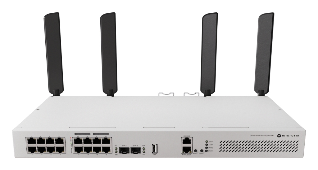 CRS418-8P-8G-2S+5axQ2axQ-RM-Mikrotik CRS418-8P-8G-2S+5axQ2axQ-RM Switch - Wi-Fi 6, 16× GbE, 8× PoE-out, 2× 10G SFP+