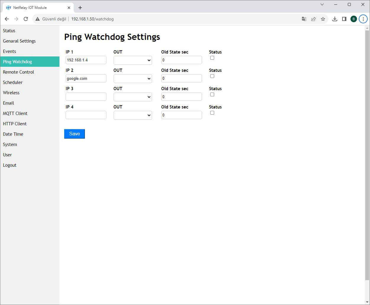NetRelay NR001 NetRelay IoT Development Board 4 Röle (PoE-Ethernet-WiFi Lan Relay) Geliştirme Kartı ürün görseli 15 - wifidepo