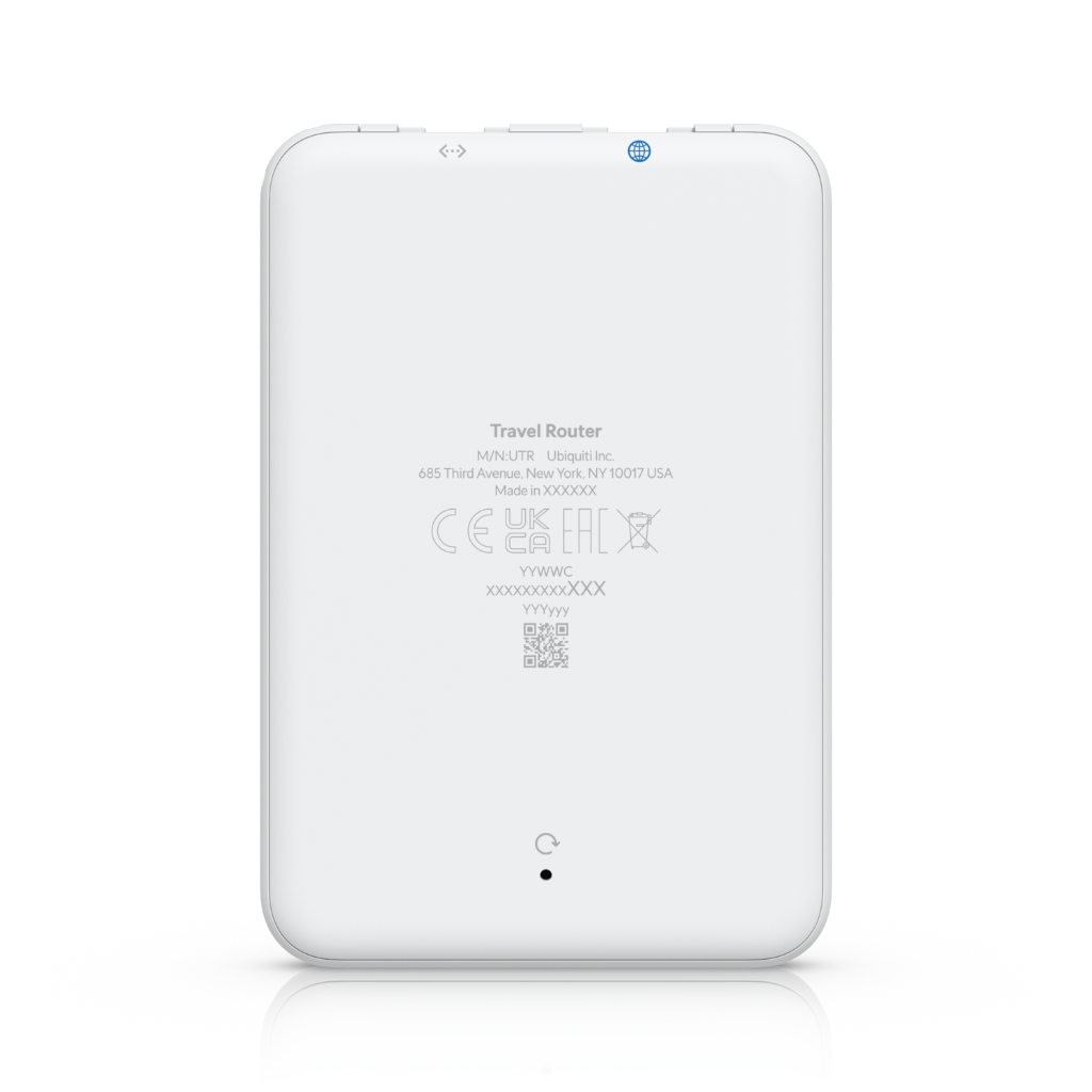 UTR-UBNT UniFi Travel Router (UTR) - Ultra İnce Seyahat Router | WireGuard & OpenVPN VPN, 2x Gigabit Ethernet, WiFi 5, USB-C